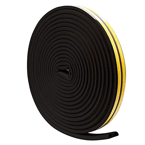 6m/12m Cinta de sellado para puertas y ventanas Banda de sellado,Sello de tipo D 9mm*6mm Banda de sellado a prueba de choques Banda de sellado de puertas y ventanas Sello Autoadhesivo (6m) Cover