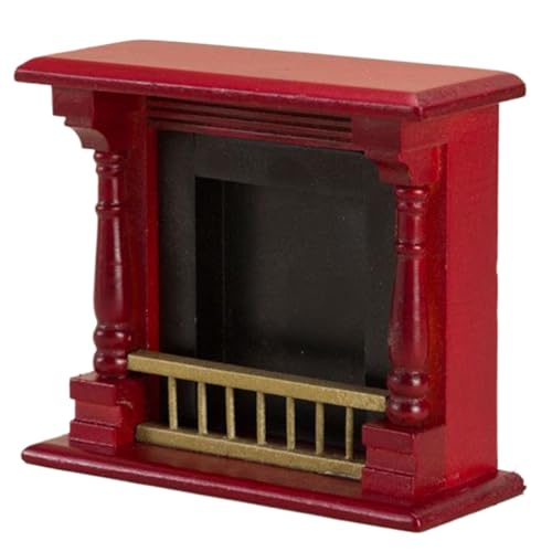 Chimenea miniatura 1:12 de madera para decoración navideña de hogar