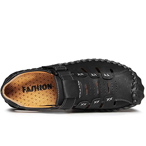 BIFINI Men's Handmade Leather Dress Sandals Adjustable Summer Walking Shoes2