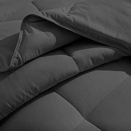 Image of TwinXL.com Charcoal Twin Extra Long Down Alternative Comforter Set by Ivy Union