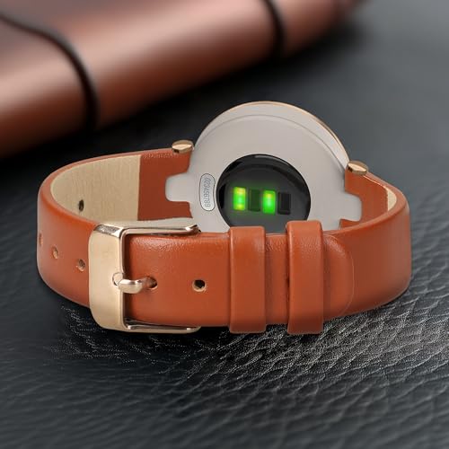 Correa de cuero para reloj compatible con Garmin Lily miniatura 3