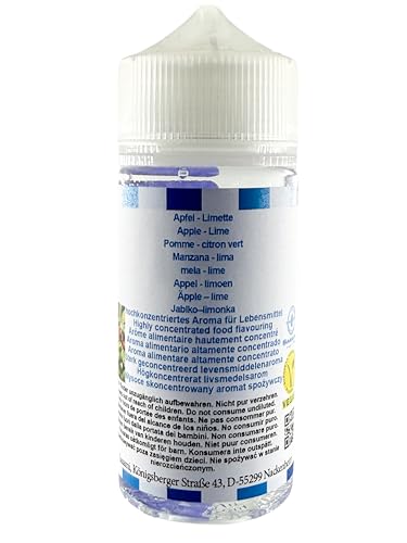 Arôme concentré pomme citron vert 100 ml à base de formule vegan Sasami - 5