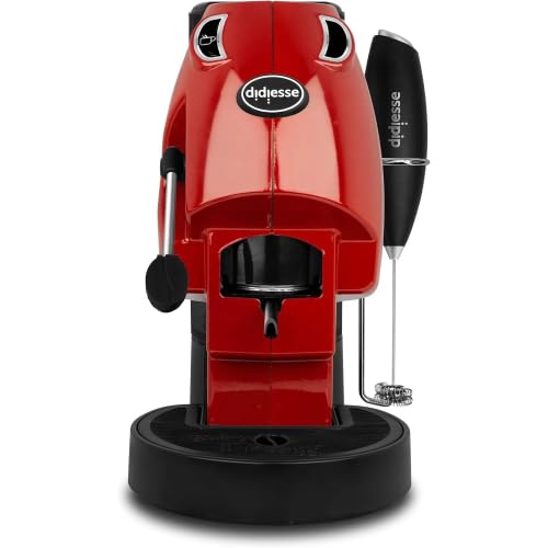 Generico Macchina a cialde Coffee & Tea color Rosso Pieno con frullino e supporto integrato ed erogatore per infusi.
