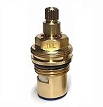 Tap Cartridge Compatible BS5412 CD XZ 20 Single Anti-clockwise Open Valve B&Q Wickes Swirl Cooke Lewis (1/2" Basin Size Threaded Collar Version)
