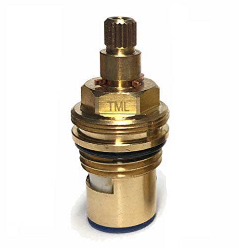 Tap Cartridge Compatible BS5412 CD XZ 20 Single Anti-clockwise Open Valve B&Q Wickes Swirl Cooke Lewis (1/2" Basin Size Threaded Collar Version)