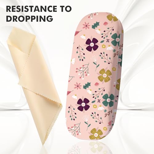 Image of Glasses Case Hard Shell,Portable Protective Eyeglasses Case, Eyeglass Holder Box with Cleaning Cloth, for men women