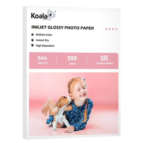 Papier photo brillant épais jet d'encre Koala 200g pour carte invitation