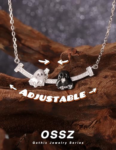 Halloween-Cute-Ghost-Necklace-925-Sterling-Silver-Funny-Stress-Relief-Personalized-Jewelry-Halloween-Cartoon-Gift-for-Women Halloween Cute Ghost Necklace 925 Sterling Silver Funny Stress Relief Personalized Jewelry Halloween Cartoon Gift for Women
