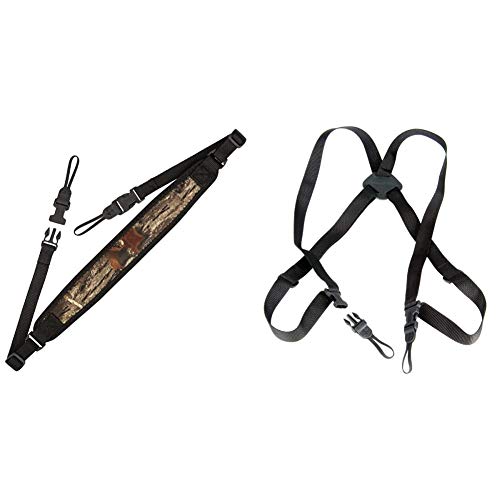 OP/TECH USA Super Classic Strap - UNI Loop (Nature) & USA Bino/Cam Harness - Webbing