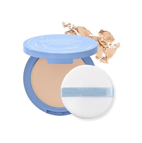 Poudre fixante pour fond de teint - Poudre compacte à couvrance totale pour un look naturel impeccable, contrôle durable du sébum, formule légère qui estompe les pores