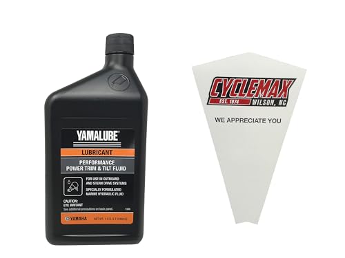 Cyclemax One Pack compatible with Yamaha Performance Power Trim & Tilt Fluid ACC-PWRTR-MF-32 Contains One Quart and a Funnel