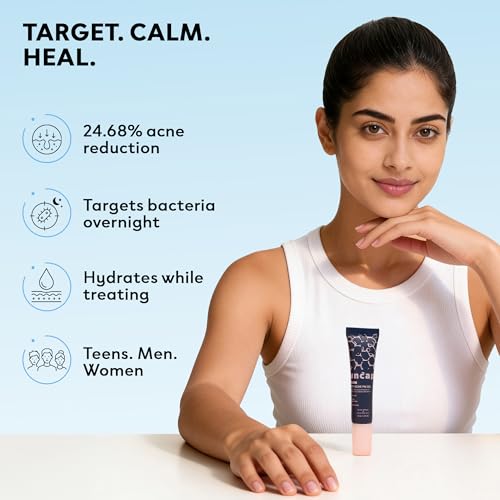 Image of Anti-Acne PM Gel for Face, Night Gel for Pimples with Green Propolis, Helps Reduce Active Acne & Inflammation, Hydrates Skin, For Men, Women & Teenagers, Sensitive Skin,(15ml)