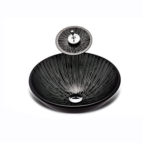 Robinet de lavabo en verre trempé complet pour vasque de salle de bain moderne