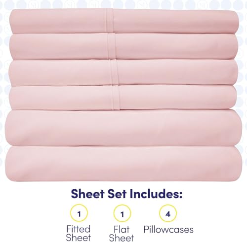 Bettlaken für Doppelbett, 4-teilig, 1500 Supreme Collection, fein gebürstete Mikrofaser, Tiefe Taschen, Doppelbettgröße… – Ansicht 4