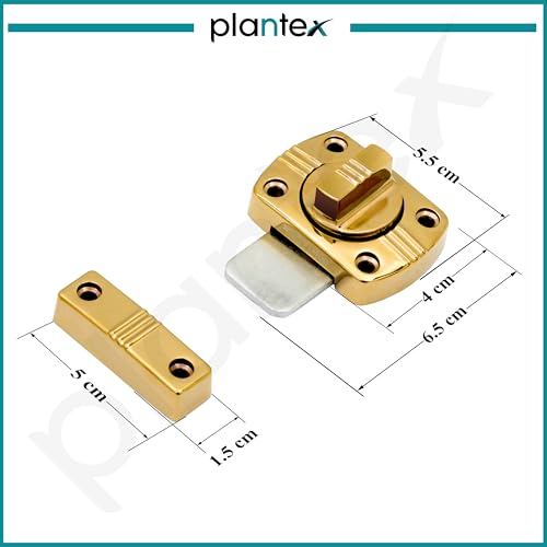 Image of Plantex Heavy Duty Baby Latch for Bathroom /Door Latch Lock for Toilet /Door Stopper for Bathroom /Baby Latch /Bathroom Accessories -Pack of 1 (PVD Gold)