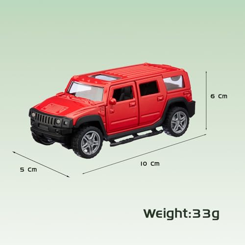 Image of Amazon Brand - Metal Die Cast 1:37 Humm | Red | Collectible & Durable