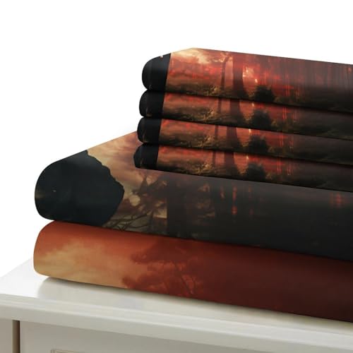 Parure de lit double 200x200 housse de couette microfibre fermeture éclair 3D