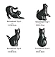 TentHome 4 Stück Antik Möbelknopf Vintage Möbelgriff Gusseisen Katze Set Knopf für Schrank Schublade Dekor-Griff Kabinett Knöpfe