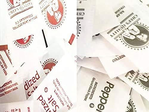 Chef's Quality Individual Salt & Pepper Packets - Portable Salt & Pepper Packets - Ou-Kosher (6000 Salt & Pepper Packets) #TOP20
