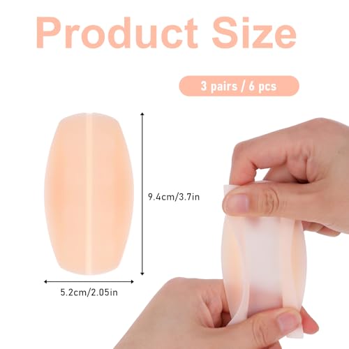 Thinp 6 Pcs Bra Strap Cushion,Silicone Shoulder Pads for Bra Straps Bra Strap Holders for Slipping Non-Slip Shoulder Protectors Pads for Women Ease Shoulder Discomfort (Black,White,Skin Color)3