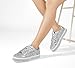 LUCKY STEP Women's Platform Glitter Sneakers | Sparkly Bling Shiny Dressy Bedazzled Wedding Bridal Fashion Walking Shoes (Silver,8 B(M) US)