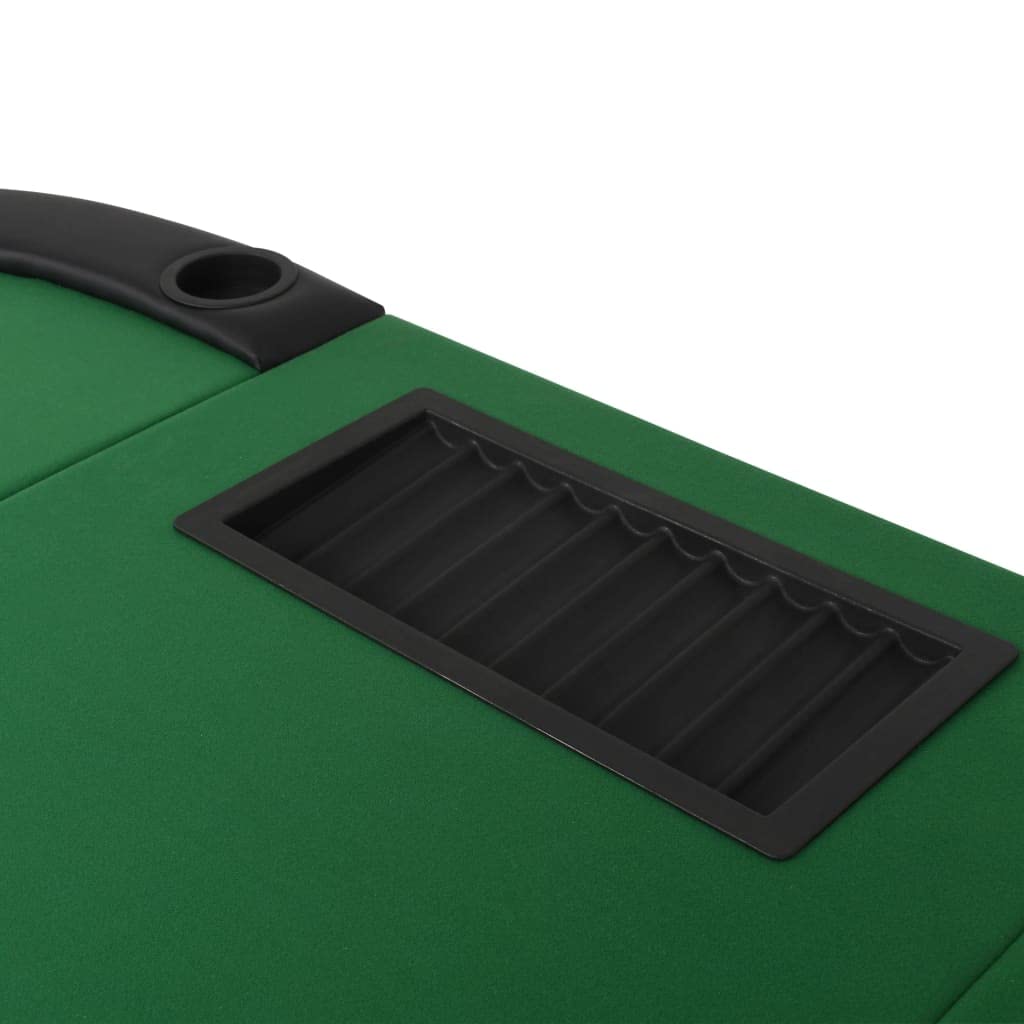 JOEBO Tavolo da poker pieghevole per 9 giocatori, tavolo da gioco pieghevole per il tempo libero, tavolo da casinò portatile per sala giochi con portabicchieri e binari imbottiti, 206 x 105,9 x 75,9