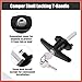 ACROPIX 2 Set ONLY RIGHT Truck Cap Locking T-Handles for Pickup Truck Cap Camper Shell T-Handles Lock W/ 2 Key Bolt of Truck Caps Camper Tops Blind Mount Locking T-Handle Car Parts