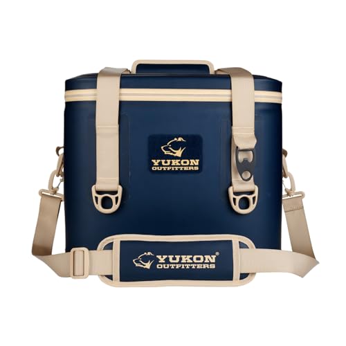 Yukon Outfitters 30 Can Tech Cooler Bag, 54-Liter Durable TRU Welded Leakproof Insulated Outdoor Camping Boating Meal & Drink Lunchbox w/Airtight Zippers, Padded Carry Handle & Shoulder Strap