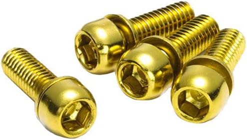 reverse Disc Brake Caliper Bolts, M6x18, 4/Pack - Gold
