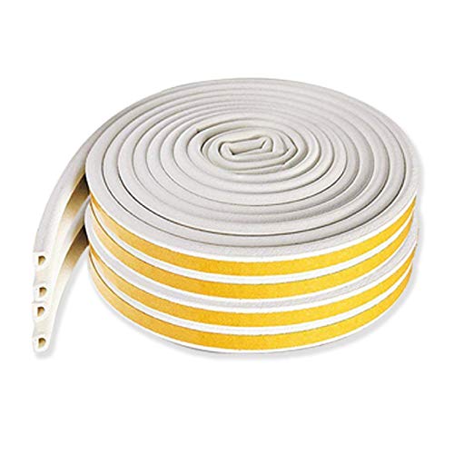 Weather Stripping for Doors, Self Adhesive Foam Door Weather Stripping and Windows Soundproofing Insulation Waterproof Weather Strip 2 Pack 33Ft