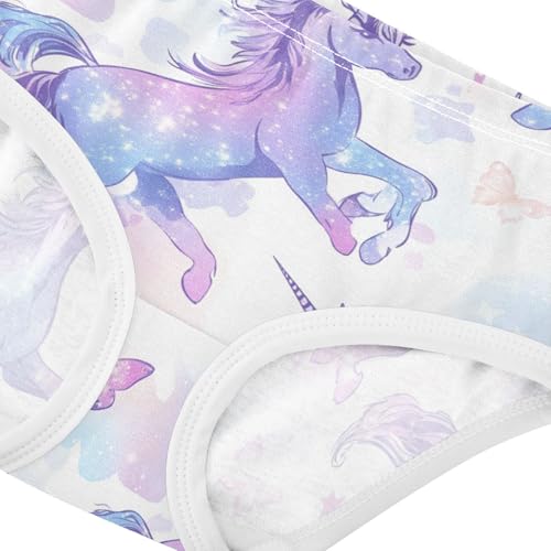 Wusikd Unicorns Girls' Underwear Cotton Butterfly Girls Briefs Soft Toddler Underwear 2T4