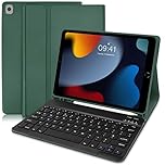 Keyboard Case for iPad 10.2 9th/8th/7th Gen, iPad Air 3, iPad Pro 10.5 - Detachable Wireless Keyboard With Pencil Holder (UK Layout)