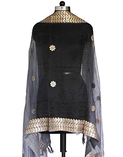 Dupatta Scarf Organza Chunni Gotta Patti Work Stole Hijab Party Wear Head Wrap Gift For Women2