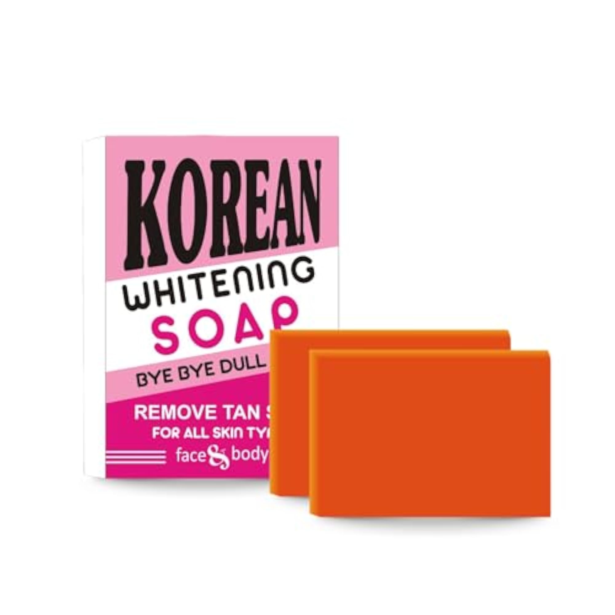 Korean Whitening Soap with Kojic Acid & Vitamin C Pack of 2