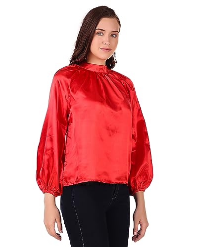 Image of BoheeWohee Women's Full Sleeves Casual Satin Top