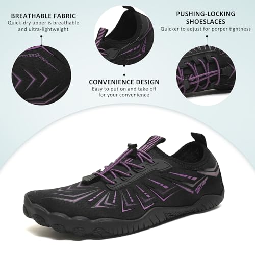 Image of ziitop Water Shoes for Men Women Beach Barefoot Swim Rock Climbing Pool Shoes Socks, Anti-Slip Breathable Quick Dry Lightweight Slip-on, Outdoor Sport Hiking Walking Boating Fishing Diving Surfing