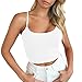 Produktbild VEMOW Elegante Mädchen Frauen Damen Sleeveless Feste Beiläufige Tägliche Sport Yoga Bandage Weste Tank Wollblusen Tops Kleidung Pullover(Weiß, 42 DE/M CN)