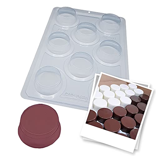 BWB SP 801 Molde Semiprofesional 3 partes Gingerbread pequeño cáscara 22g para chocolate caliente de 8 Cavidades 22-78g Plástico PET Tridimensional Accesorios y utensilios de reposteria Cover