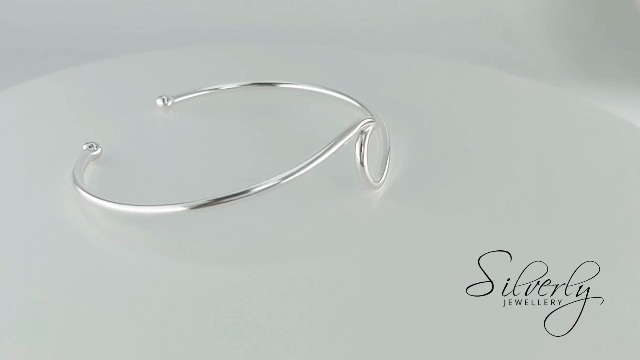 Amazon.com: Silverly Ocean Wave Thin Solid Silver Bangle - Beach