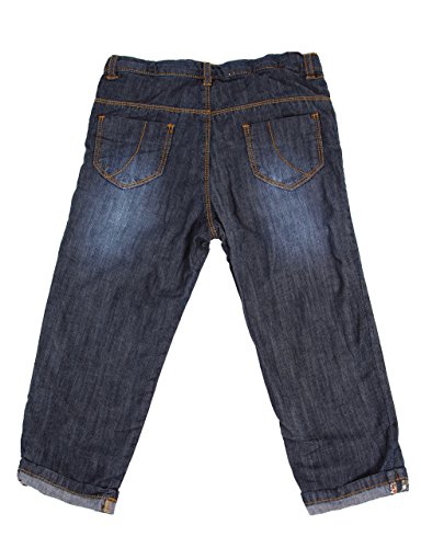 Richie House RH120130 Straight Cut Cuffed Lined Jeans Blue2