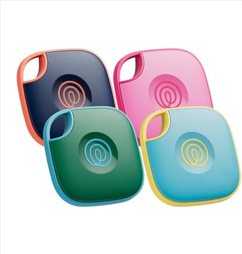 Life360 Tile - Bluetooth Tracker, Keys Finder and Item Locator for Keys, Bags and More. Phone Finder. Both iOS and Android Compatible. 4-Pack (Colors)