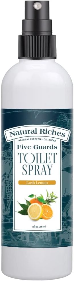 Natural Riches Toilet Spray 8 fl oz - Bathroom Air Freshener with Original Citrus scent for Laundry, Nursery, Trash can & Shoes Neutralize bad Odors in Travel Essential Oil Poop spray with all citrus blends
