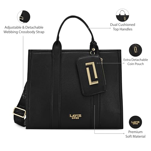Image of Lavie Luxe Women's Cobs25 Satchel Handbag | Satchel Bag for Work | Ladies Purse | Stylish Shoulder Bag | Gift For Women