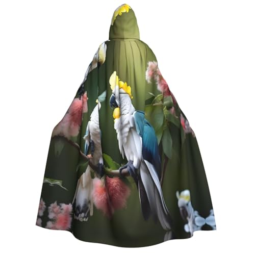 Cape à capuche imprimé cacatoès durable EdWal pour adulte