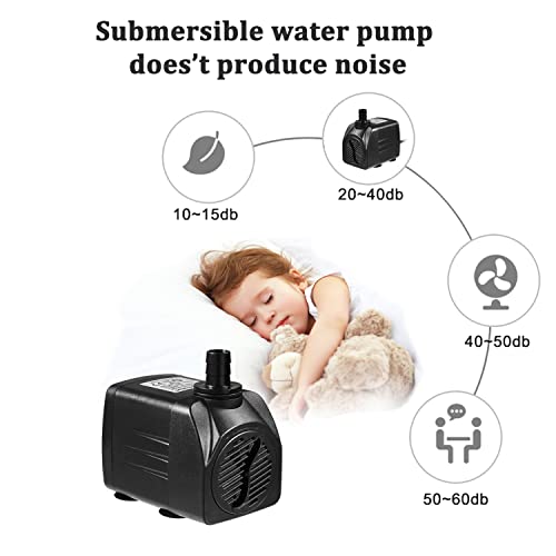 Pompe aquarium 600L/H silencieuse et économe pour fontaine - 3