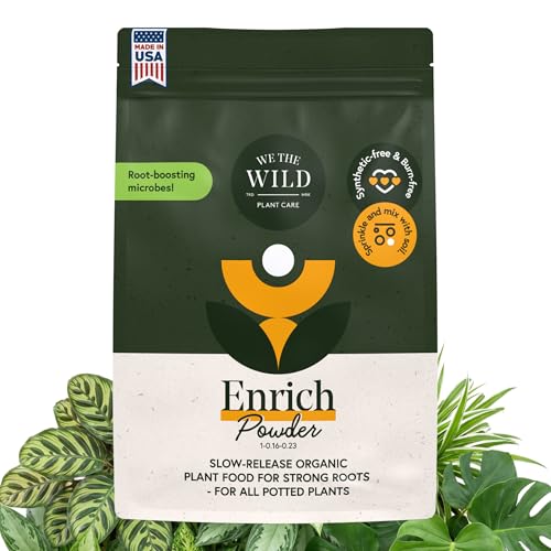 We the Wild Enrich Powder- Organic Slow Release Plant Food Good for All Potted Plants 8.8 oz