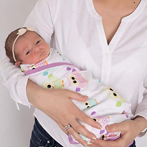 Image of Miracle Blanket Swaddle Wrap - Help Your Newborn Sleep Longer - Soft & Secure Sleep Sack for Infants - Easy-to-Use Swaddling Blanket for a Calm Baby (Coral Hearts)