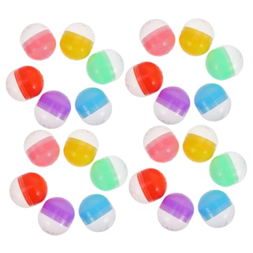 Yardenfun Vending Machine Capsules 50pcs Round Plastic Toy Capsules Boys and Girls Claw Machine Balls for Boys and Girls