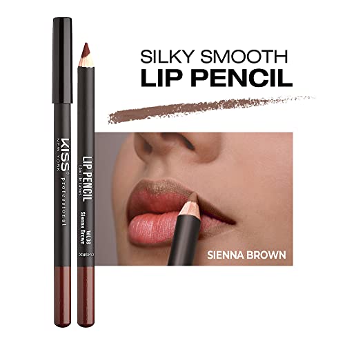 Image of Kiss New York Professional Slim Long-Wear Lip Liner Pencil, Matte Finish