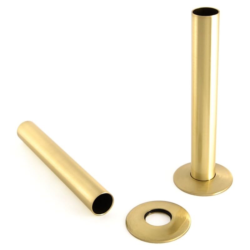 130mm Pipe Sleeves/Shrouds/Covers & Collars (Pair) - Polished Brass — image 1